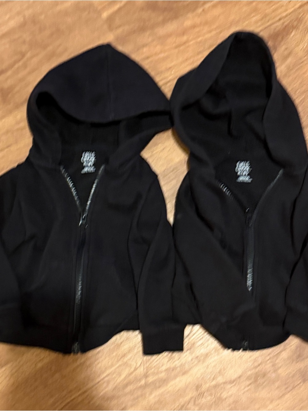 2 Cat & Jack Black Kids Hooded Zip Jackets (Set of 2)
